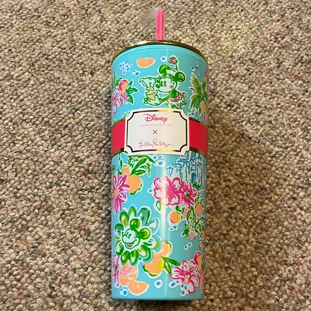 🆕 Lilly Pulitzer Lilly Loves Disney Tumbler Limited Edition